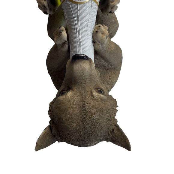 Wolf Pup Wine Bottle Holder Resin 2012 DWK - Picture 8 of 16